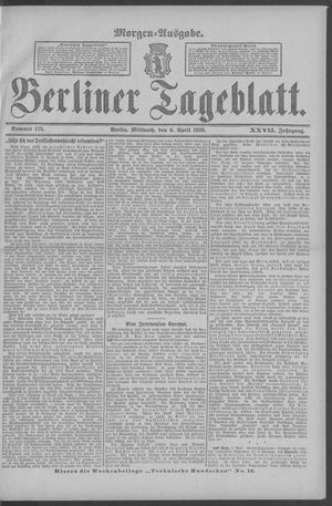 Berliner Tageblatt und Handels-Zeitung vom 06.04.1898