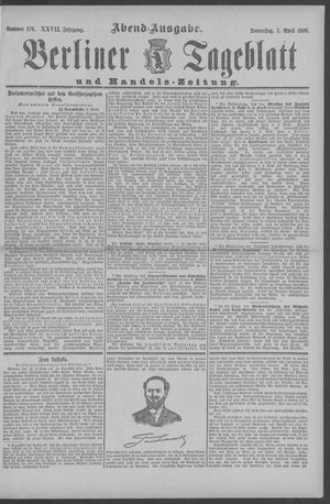 Berliner Tageblatt und Handels-Zeitung vom 07.04.1898