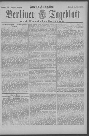 Berliner Tageblatt und Handels-Zeitung vom 13.04.1898