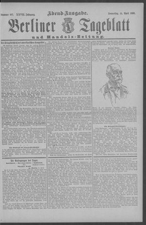 Berliner Tageblatt und Handels-Zeitung vom 14.04.1898