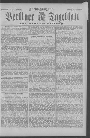 Berliner Tageblatt und Handels-Zeitung on Apr 19, 1898