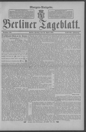 Berliner Tageblatt und Handels-Zeitung vom 22.04.1898