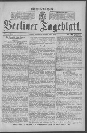 Berliner Tageblatt und Handels-Zeitung vom 30.04.1898