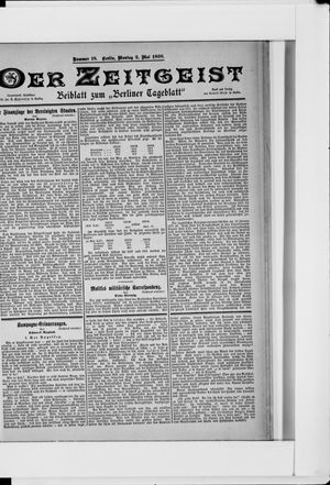 Berliner Tageblatt und Handels-Zeitung on May 2, 1898