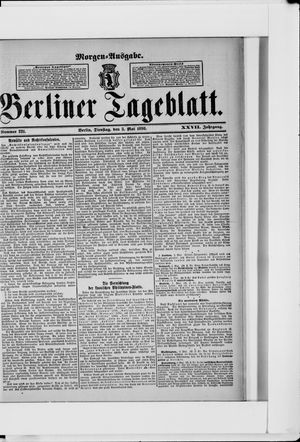 Berliner Tageblatt und Handels-Zeitung on May 3, 1898