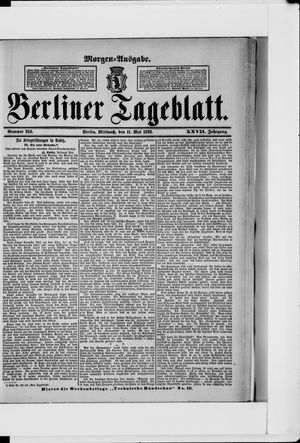 Berliner Tageblatt und Handels-Zeitung vom 11.05.1898