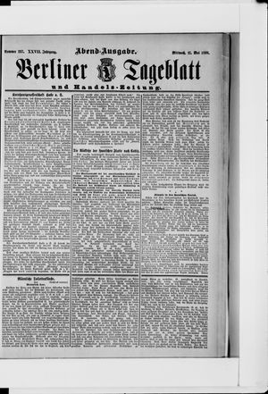Berliner Tageblatt und Handels-Zeitung on May 11, 1898