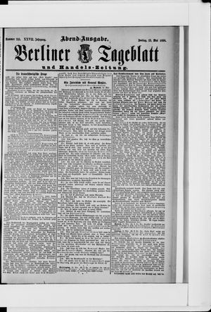 Berliner Tageblatt und Handels-Zeitung vom 13.05.1898
