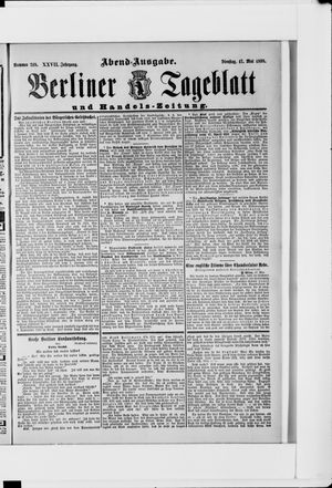 Berliner Tageblatt und Handels-Zeitung on May 17, 1898