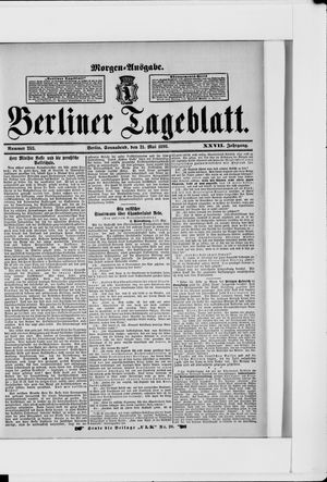 Berliner Tageblatt und Handels-Zeitung vom 21.05.1898
