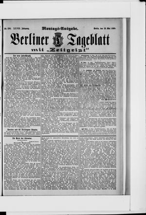 Berliner Tageblatt und Handels-Zeitung vom 23.05.1898