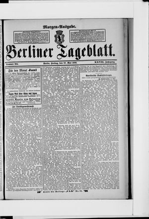 Berliner Tageblatt und Handels-Zeitung vom 27.05.1898
