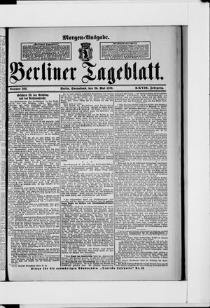 Berliner Tageblatt und Handels-Zeitung vom 28.05.1898