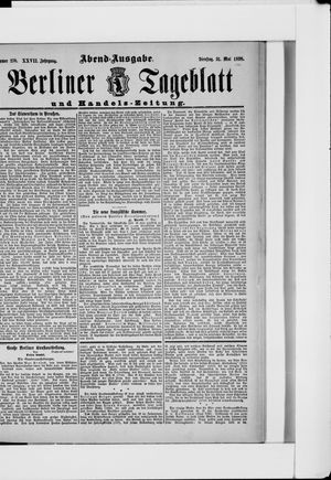 Berliner Tageblatt und Handels-Zeitung vom 31.05.1898