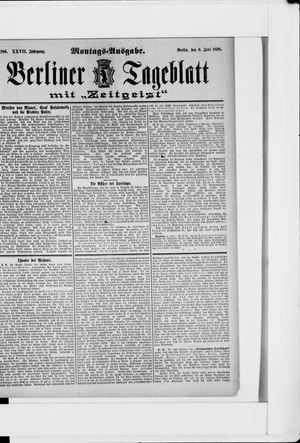 Berliner Tageblatt und Handels-Zeitung vom 06.06.1898