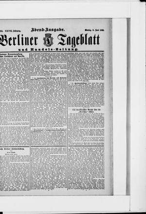 Berliner Tageblatt und Handels-Zeitung vom 06.06.1898