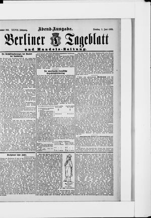 Berliner Tageblatt und Handels-Zeitung vom 07.06.1898