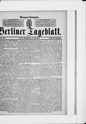 Berliner Tageblatt und Handels-Zeitung vom 08.06.1898