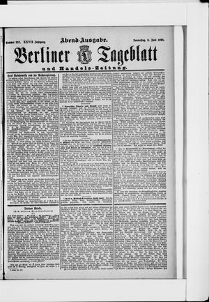 Berliner Tageblatt und Handels-Zeitung vom 09.06.1898