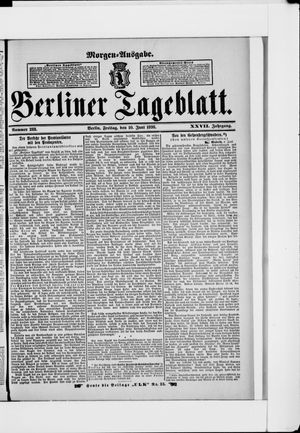 Berliner Tageblatt und Handels-Zeitung vom 10.06.1898