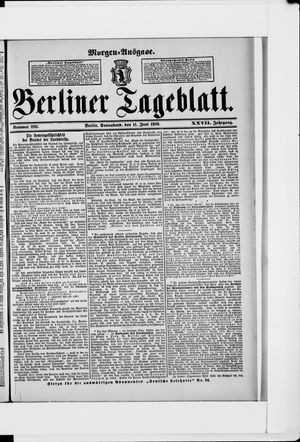 Berliner Tageblatt und Handels-Zeitung vom 11.06.1898