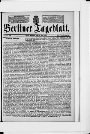 Berliner Tageblatt und Handels-Zeitung vom 12.06.1898