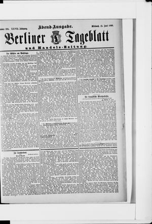 Berliner Tageblatt und Handels-Zeitung vom 15.06.1898