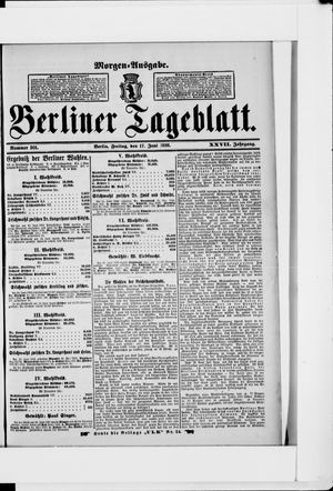 Berliner Tageblatt und Handels-Zeitung vom 17.06.1898