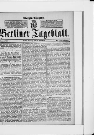 Berliner Tageblatt und Handels-Zeitung vom 21.06.1898