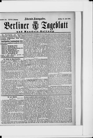 Berliner Tageblatt und Handels-Zeitung vom 24.06.1898