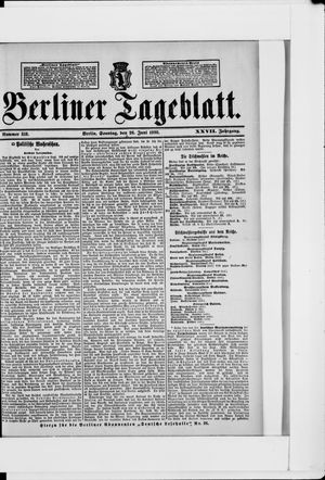 Berliner Tageblatt und Handels-Zeitung vom 26.06.1898