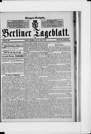 Berliner Tageblatt und Handels-Zeitung vom 28.06.1898