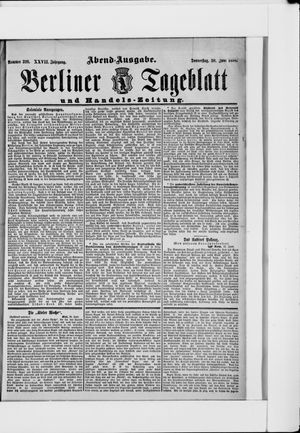 Berliner Tageblatt und Handels-Zeitung vom 30.06.1898