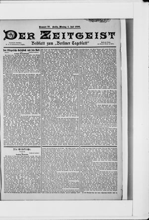 Berliner Tageblatt und Handels-Zeitung vom 04.07.1898