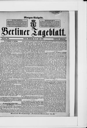 Berliner Tageblatt und Handels-Zeitung vom 06.07.1898