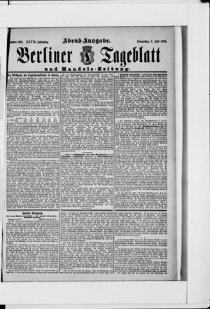 Berliner Tageblatt und Handels-Zeitung vom 07.07.1898