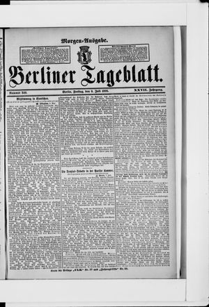 Berliner Tageblatt und Handels-Zeitung vom 08.07.1898