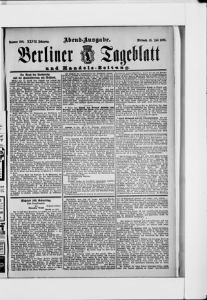 Berliner Tageblatt und Handels-Zeitung vom 13.07.1898