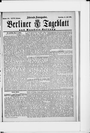 Berliner Tageblatt und Handels-Zeitung vom 14.07.1898