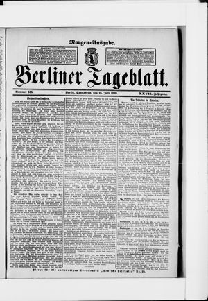 Berliner Tageblatt und Handels-Zeitung vom 16.07.1898