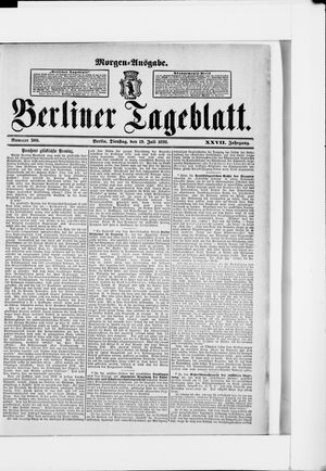 Berliner Tageblatt und Handels-Zeitung on Jul 19, 1898