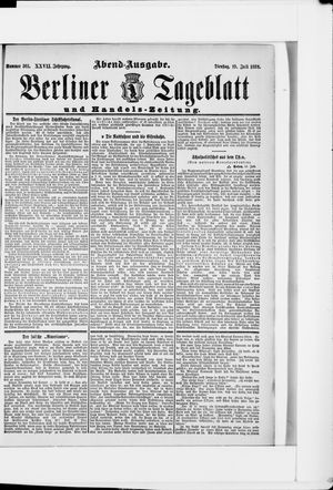 Berliner Tageblatt und Handels-Zeitung vom 19.07.1898