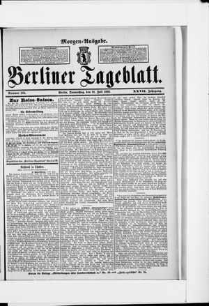 Berliner Tageblatt und Handels-Zeitung vom 21.07.1898