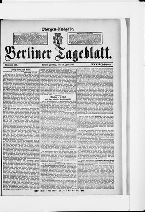 Berliner Tageblatt und Handels-Zeitung vom 22.07.1898