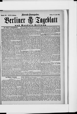 Berliner Tageblatt und Handels-Zeitung vom 22.07.1898