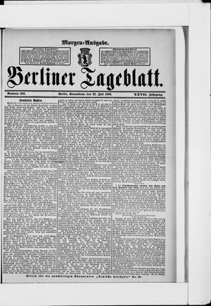 Berliner Tageblatt und Handels-Zeitung vom 23.07.1898