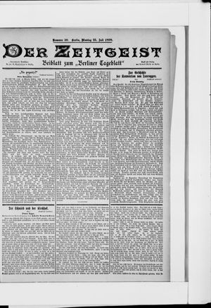 Berliner Tageblatt und Handels-Zeitung vom 25.07.1898