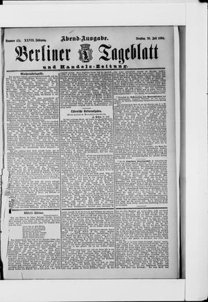 Berliner Tageblatt und Handels-Zeitung vom 26.07.1898