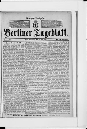 Berliner Tageblatt und Handels-Zeitung vom 30.07.1898