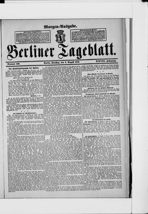 Berliner Tageblatt und Handels-Zeitung on Aug 2, 1898